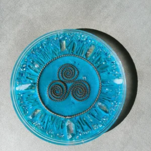 (000a) Orgonite oplaadschijven met koperen tensor ringen