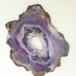 Amethist geode kunstwerk